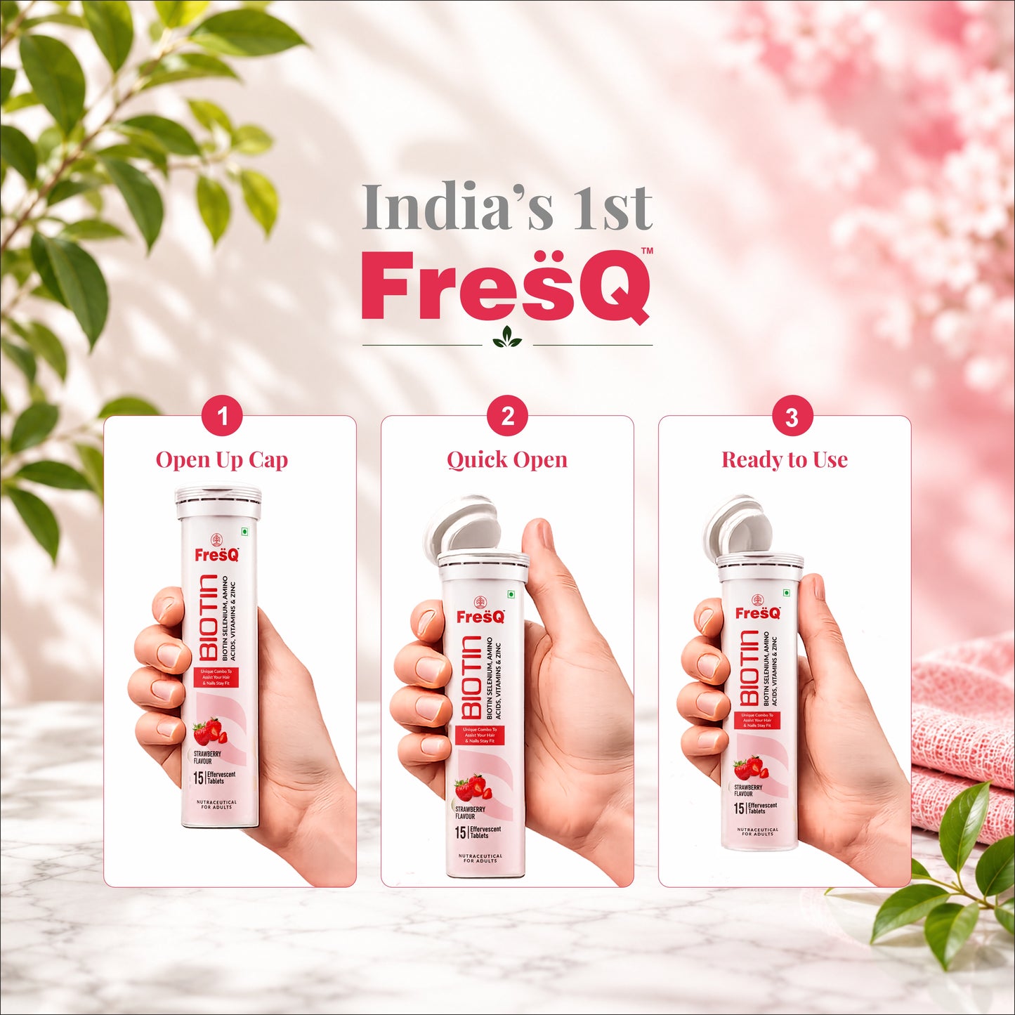 FresQ Biotin Effervescent Tablets